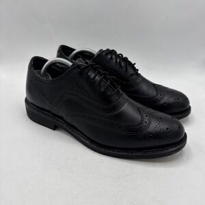 Executive Imperials Wingtip Oxford Dress Shoes‎ Mens 9 Black Leather Brogue